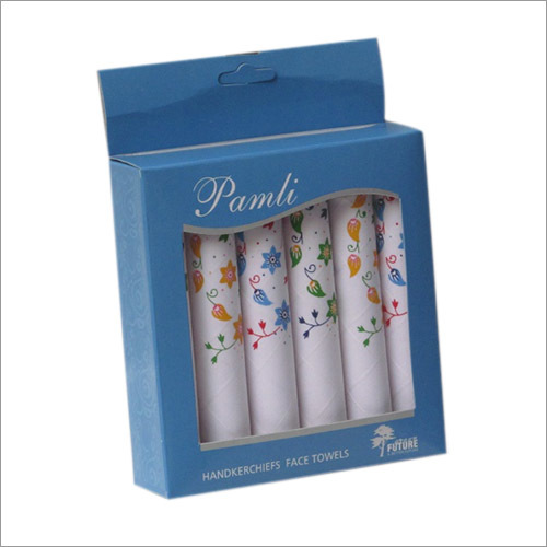 Handkerchief For Women - Cotton, 10x10 Inches, White | Absorbent, Decorative Floral Pattern, Soft Fabric, Washable, 6 Pack