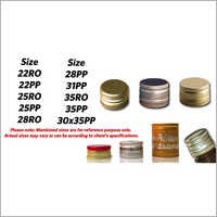 Pilfer Proof Packaging Cap - Aluminum, Multiple Sizes, Gold | Tamper Evident, Leak Proof, Secure Sealing, Break Resistant
