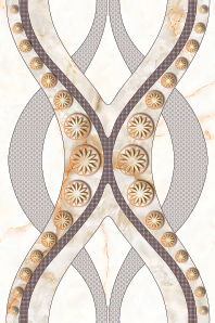Fancy Printed Gloss Tiles - Ceramic 12x18 Inch Beige, Glossy Finish, Stain Resistant, Durable Material