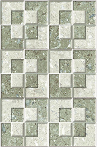 Green Gloss Pattern Tiles - Ceramic, 12x12 Inches, Green, 8mm Thick | Glossy Finish, Water Resistant, Stain Resistant, Easy Installation