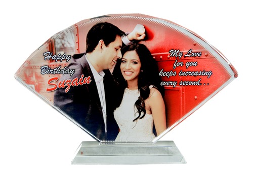 Fan Shaped Crystal Showpiece