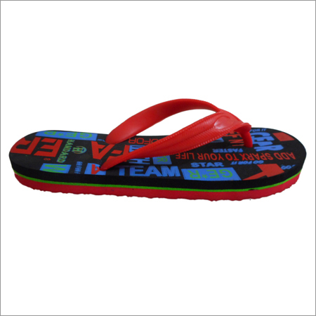 Lightweight Chappal - PVC, Size 41-42, Red | Lightweight Design, Comfortable Fit, Durable Material, Rubber Sole, Printed