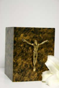 Classic Jesus Printed Brass Ashes Urn