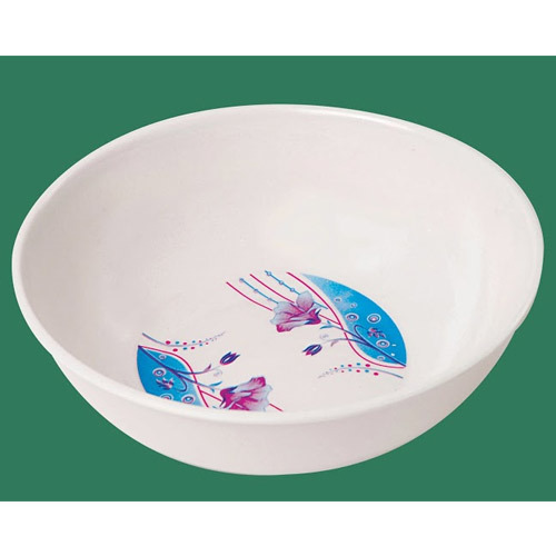 Serving Bowls 12 - Melamine 500ml, 15cm White, Printed Design | Durable, Microwave Safe, Dishwasher Safe, Stackable