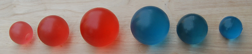 GEL BALL's SET (Set of 6 Balls, 3 Sizes):