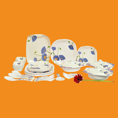 DS Ptfe 652 Melamine Crockery Set - Melamine, 652 Pieces, White, Rectangular/Round | Durable, Elegant Design, Microwave Safe, Dishwasher Safe, Stain Resistant, Lightweight, Easy Clean