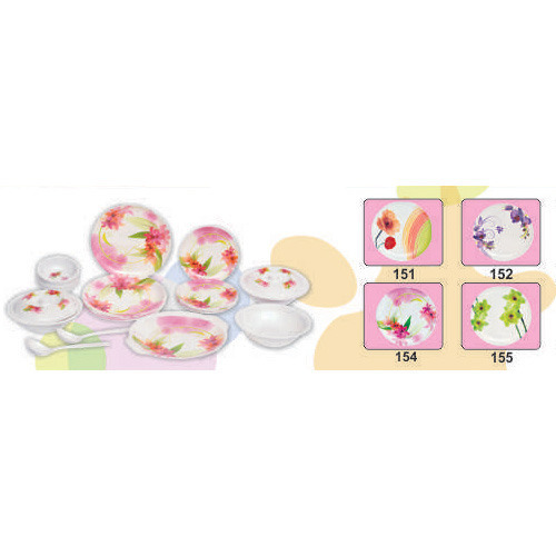 Melamine Crockery Set 5 - Melamine, Varied Dimensions, Pink | Durable, Lightweight, Microwave-safe, Dishwasher-safe, Versatile