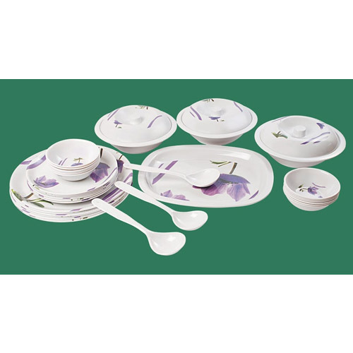 16 pcs Dinner Set - Melamine, White, Varied Dimensions | Durable, Elegant Design, Microwave Safe, Dishwasher Safe, Lightweight, Easy to Clean