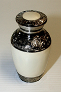 Enamel Silver Cremation Urns design