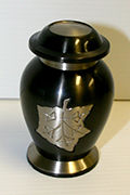 Leaf Brass Keepsake Urn