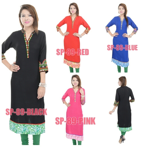 Rayon Plain Kurti