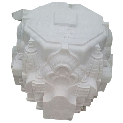 White Marble Temple Pillar