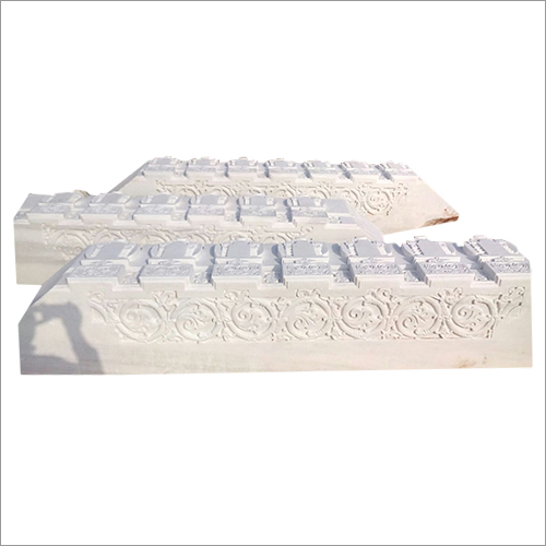 White Marble carved Temple Pillar