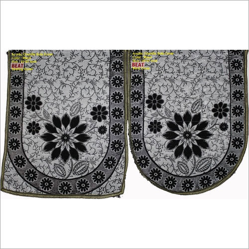 BEAT - Chenille Sofa Cover 23x27 Inch, Black | Polyester Cotton Material, Printed Pattern, Single Seater and 3 Seater Sizes