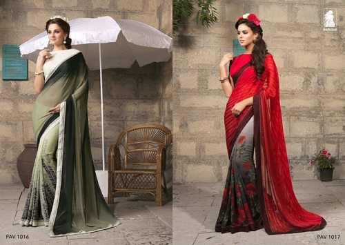 Goergette designer sarees