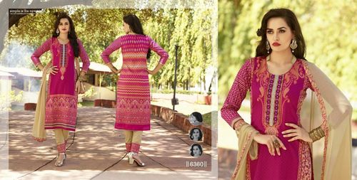 ASIANA Cotton Embroidery Suit