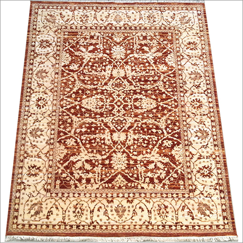 Red Hand Knotted Contemporary Carpret