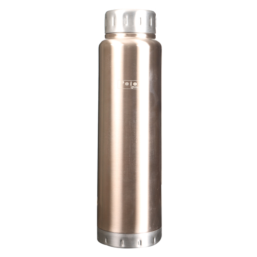 Polo Lifetime Aqua 750 ML Aqua Plus Bottle (Grey) - Stainless Steel, 25cm x 7cm, Grey | Leakproof, Durable, Insulated, Stylish, Portable