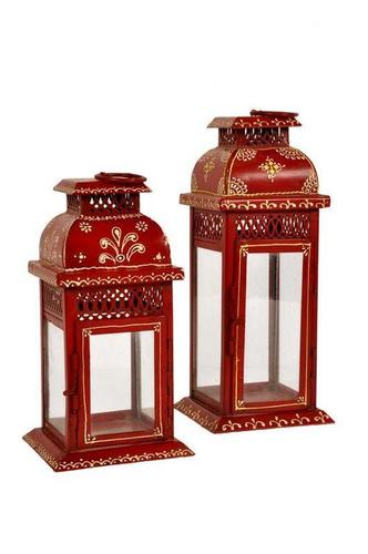 Hand painted Iron Lamp