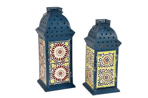 Hand painted Iron Lamp