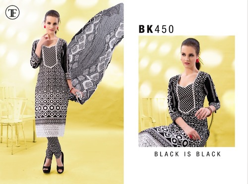 Black Special Printed Cotton Suits