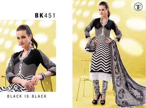 Black Special Printed Cotton Suits