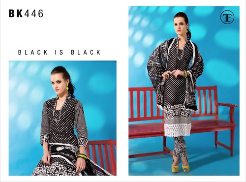 Black Special Printed Cotton Suits