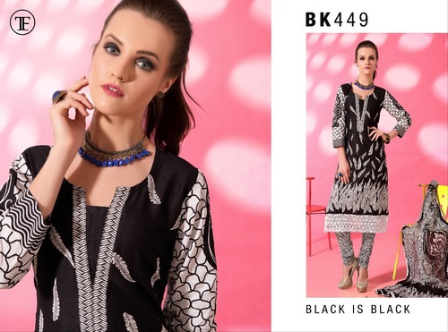 Black Special Printed Cotton Suits
