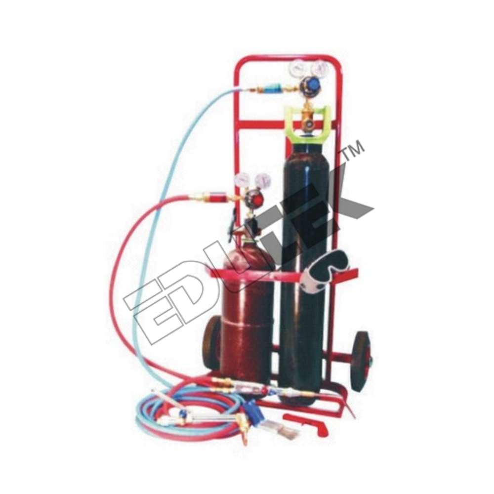 OXY-ACETYLENE EQUIPMENT - Steel, Manual Operation with Pressure Gauges | Portable Torch Kit for Welding, Cutting, Brazing, Heating, High Temp Up to 3500Â°C