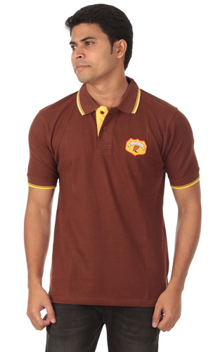 Solid Polo T-Shirt Brown
