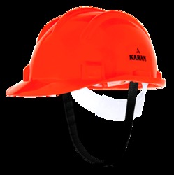 Safety Helmet - HDPE Material, Orange Color | ISI & DGMS Compliant, Suitable for Metro and Road Safety with Customizable Features