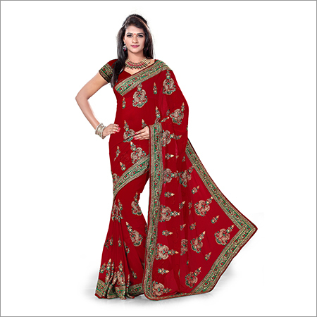 Fancy Embroidered Saree