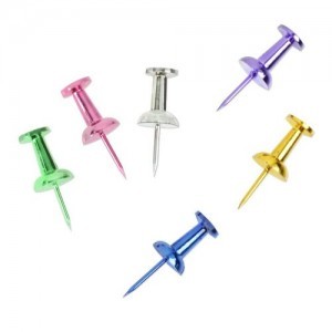 Colous push pins (pack of 50 pins)