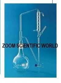 Essential Oil Determination Apparatus (clevenger Type) - Glass, 100ml To 5000ml Capacity, Transparent | Chemical Laboratory Usage, Vertical Tube Design, Condenser Included