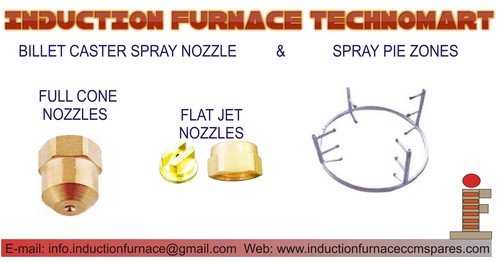 BILLET CASTER SPRAY NOZZLE & SPRAY PIE ZONES