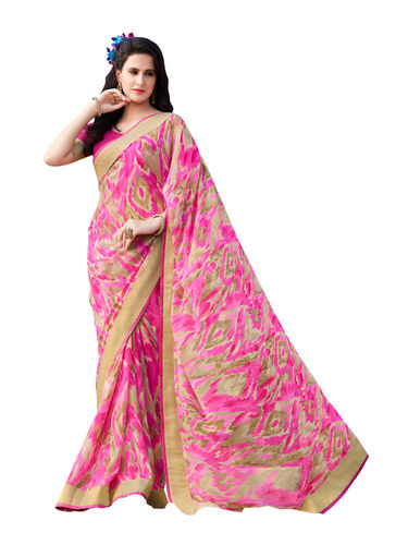 Brocade Designer Printed Georgette Saree