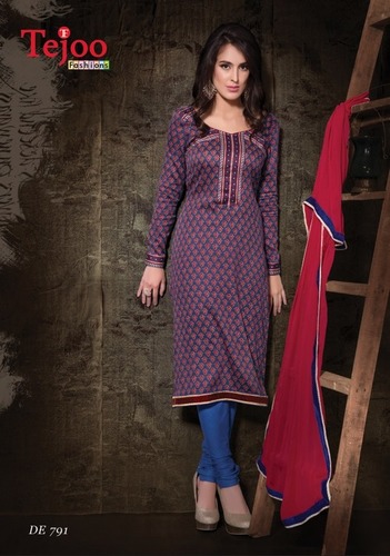 Marvellous Unstitched Printed Cotton Suits-02 - Cotton Glace Fabric, Purple, Chiffon Dupatta, 8 Pieces | Stylish Printed Pattern, Unique Trend