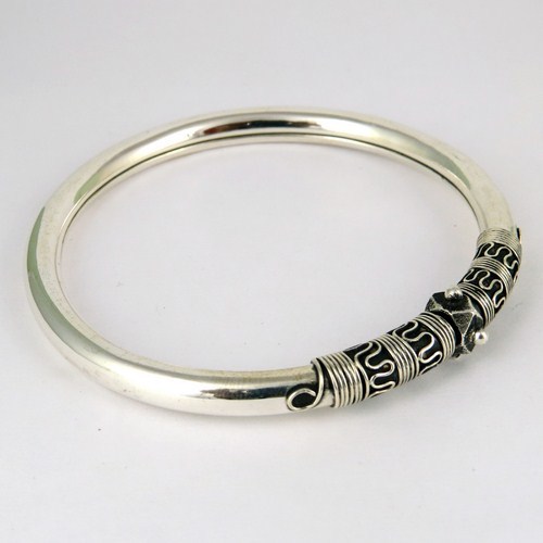 Plain Silver Kada 925 Sterling Silver Bangle