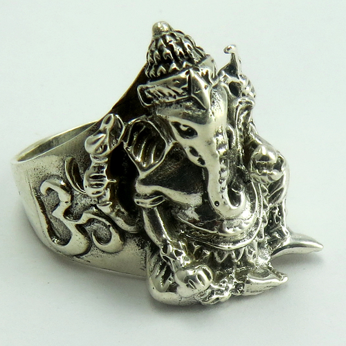 Ganpati Bappa Morya !! Embossing & Engraving 925 Sterling Silver Ring