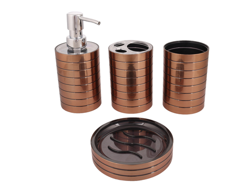 Polo lifetime Bath Set Matelic 4 Pcs (A-6027)/2