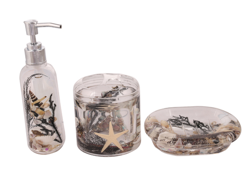 Polo lifetime Bath Set Transparent 3 Pcs (A-8903)/1
