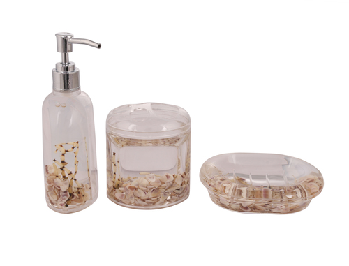 Polo lifetime Bath Set Transparent 3 Pcs (A-8903)/2