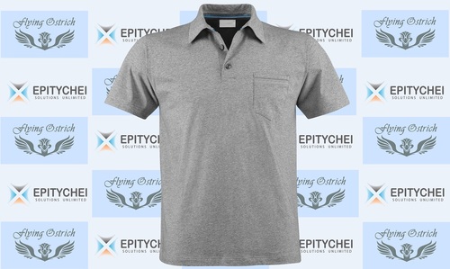 Polo Tshirt - Grey Melange