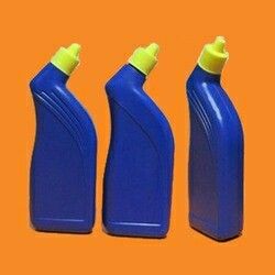 Blue And Yellow Plastic Toilet Cleaner Bottle