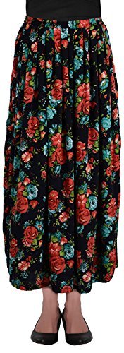 Rampwaq Women's Crepe Skirt (Black)
