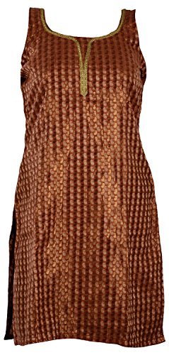 Rampwaq Women's Brown Cotton Kurta
