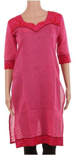 Pink Cotton Kurti