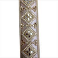 Fancy Piping Laces - Fabric Beads, Customizable Length, Beige | Elegant Design, Durable Material, Attractive Pattern