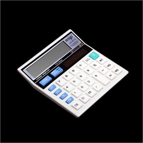 Amigo White Mi 512 Calculator - ABS, 12 Max Digits, Dynamic Looks, Smooth Touch, 120 Step Check, Portable, Extra Large Display, Battery Powered