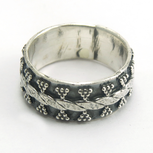 Amazing Chhalla Oxidized Plain Silver 925 Sterling Silver Ring